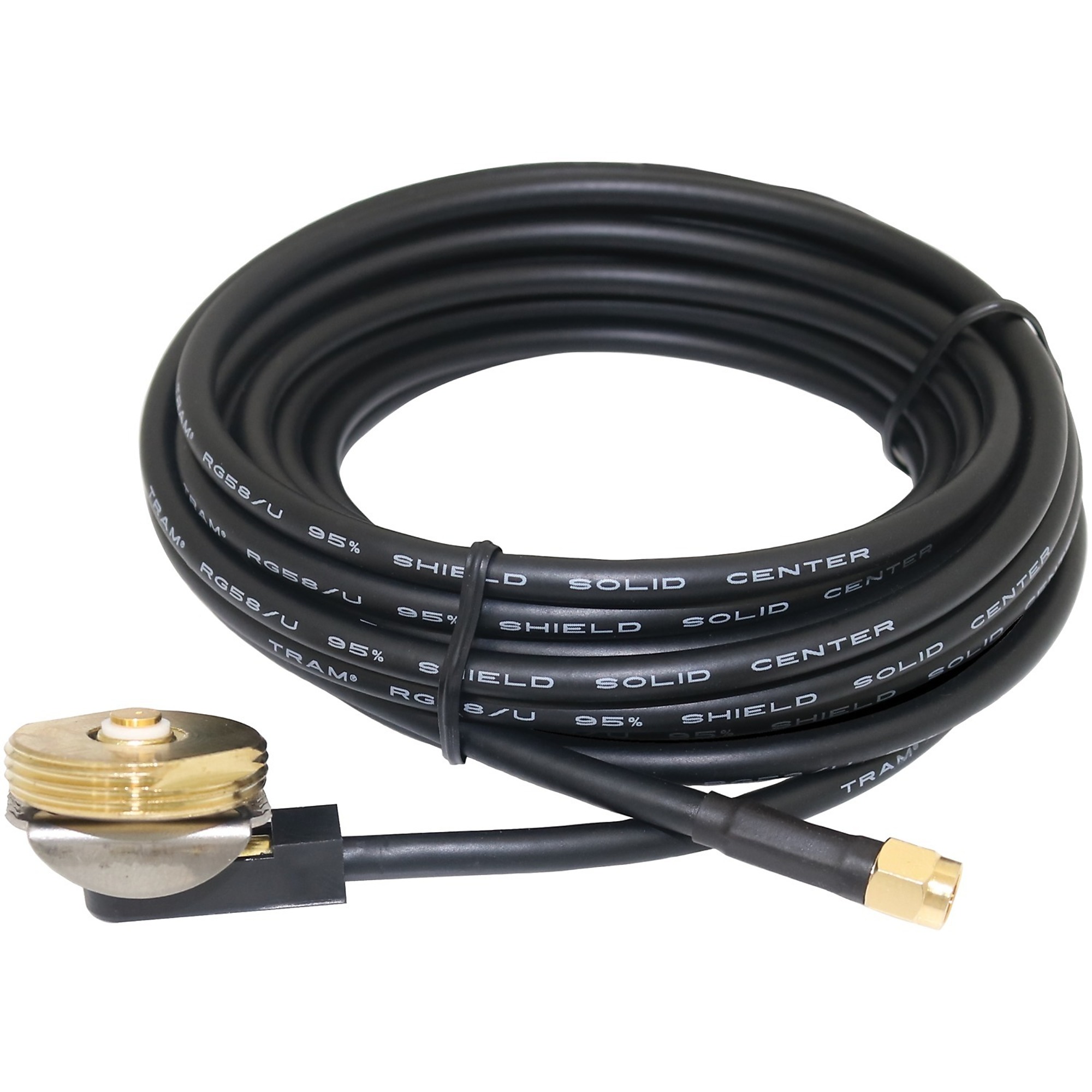 Tram, NMO 3/8in. to 3/4in. Hole Mount with RG58 Cable, Model# 2252-SMA
